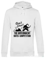 Hoodie barbat cu gluga Don't steal Alb