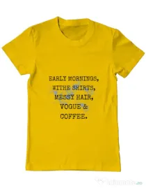 Tricou ADLER barbat Early mornings Galben