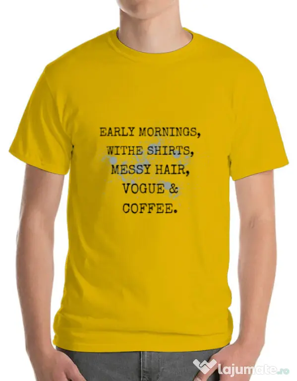 Tricou ADLER barbat Early mornings Galben