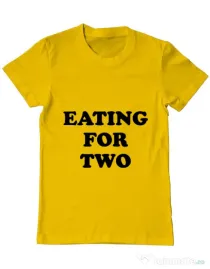 Tricou ADLER barbat Eating for two Galben