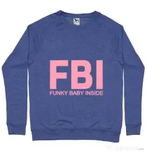 Bluza ADLER barbat Funky baby inside Albastru melanj