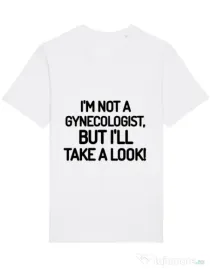 Tricou STANLEY STELLA barbat Gynecologist Alb