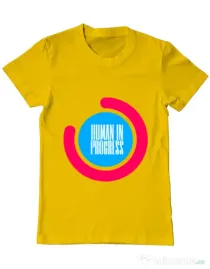 Tricou ADLER barbat Human in progress Galben