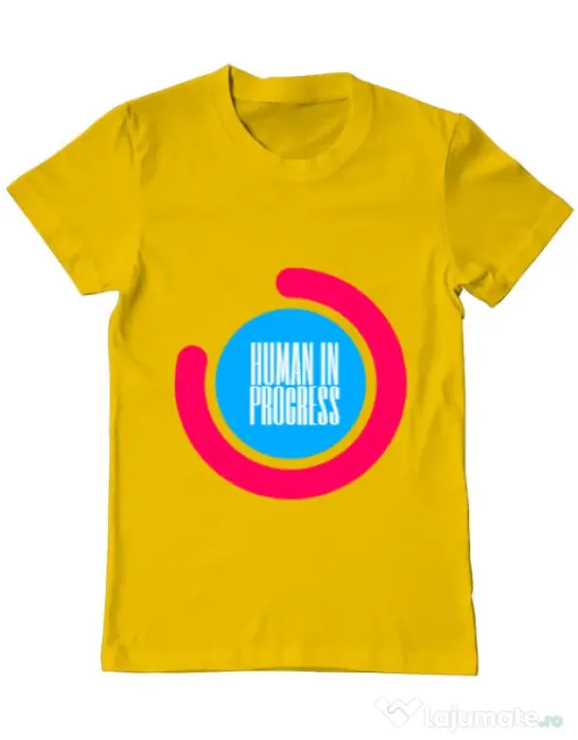 Tricou ADLER barbat Human in progress Galben