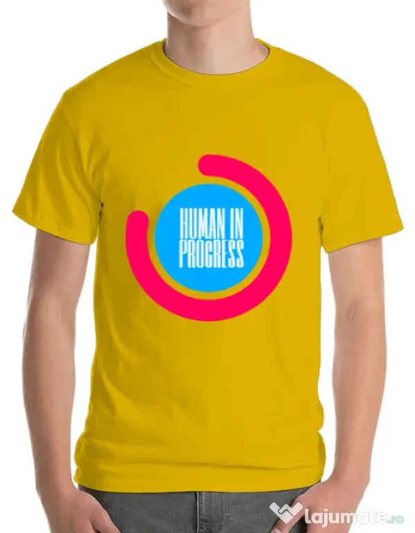 Tricou ADLER barbat Human in progress Galben