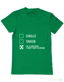 Tricou ADLER barbat I'm a unicorn Verde mediu