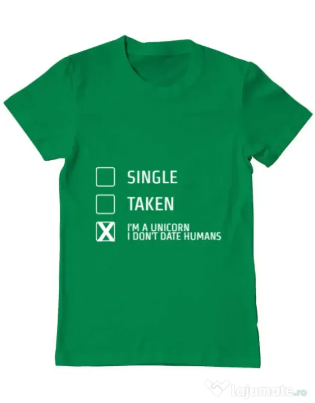 Tricou ADLER barbat I'm a unicorn Verde mediu