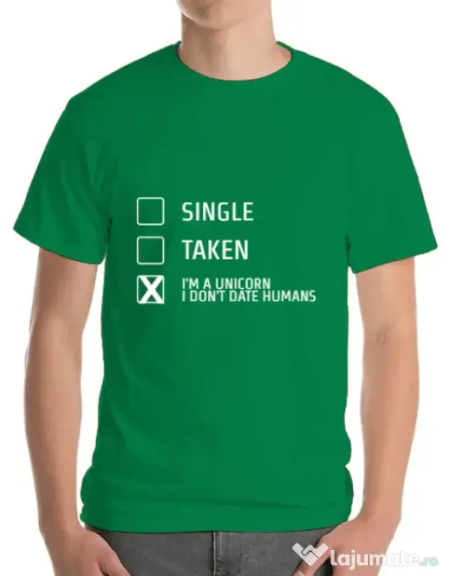 Tricou ADLER barbat I'm a unicorn Verde mediu
