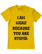 Tricou ADLER barbat I am mean Galben