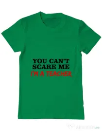 Tricou ADLER barbat I'm a teacher Verde mediu