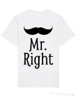 Tricou STANLEY STELLA barbat Mr. right Alb