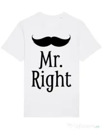 Tricou STANLEY STELLA barbat Mr. right Alb