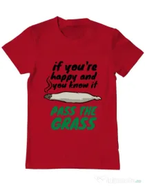 Tricou ADLER barbat Pass the grass Rosu