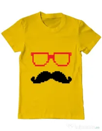 Tricou ADLER barbat Pixel mask Galben