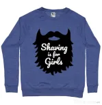 Bluza ADLER barbat Shaving is for girls Albastru melanj