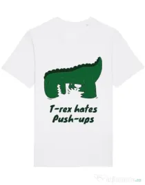 Tricou STANLEY STELLA barbat T-rex push-ups Alb
