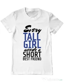 Tricou ADLER barbat Tall best friend Alb