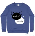 Bluza ADLER barbat The fault in our cats Albastru melanj