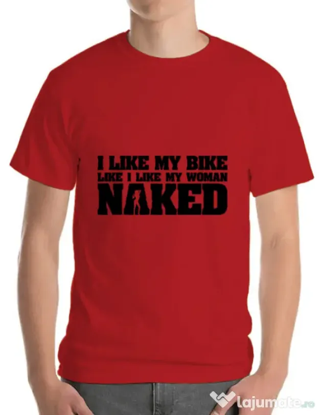 Tricou ADLER barbat I like my bike Rosu