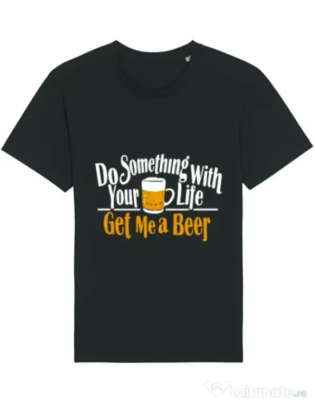 Tricou STANLEY STELLA barbat Get me a beer Negru
