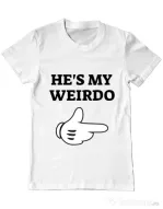 Tricou ADLER barbat He's my weirdo Alb