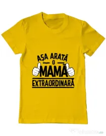 Tricou ADLER barbat O mama extraordinara Galben