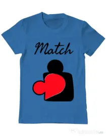 Tricou ADLER barbat Perfect match Albastru azuriu