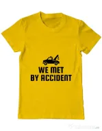 Tricou ADLER barbat We met by accident Galben