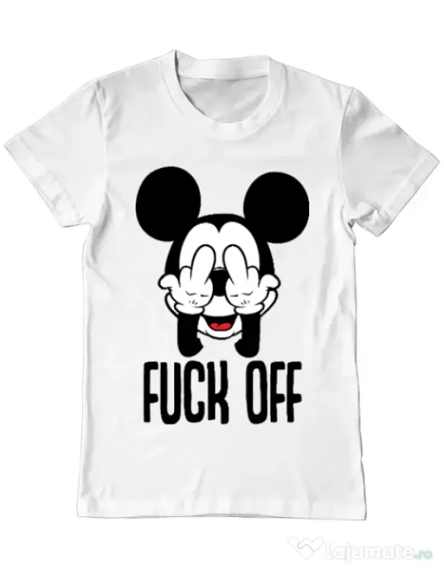 Tricou ADLER barbat Fuck off Alb