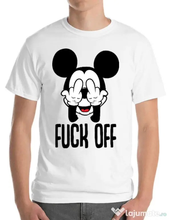 Tricou ADLER barbat Fuck off Alb