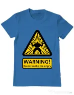 Tricou ADLER barbat Do not make me angry Albastru azuriu