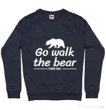 Bluza ADLER barbat Go walk the bear Denim inchis