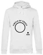 Hoodie barbat cu gluga Circle of trust Alb