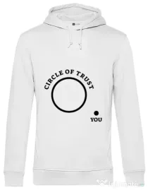 Hoodie barbat cu gluga Circle of trust Alb
