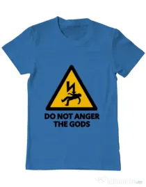 Tricou ADLER barbat Do not anger the gods Albastru azuriu