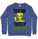 Bluza ADLER barbat Dubstep alien Albastru melanj