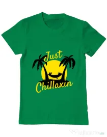 Tricou ADLER barbat Just chillaxin Verde mediu
