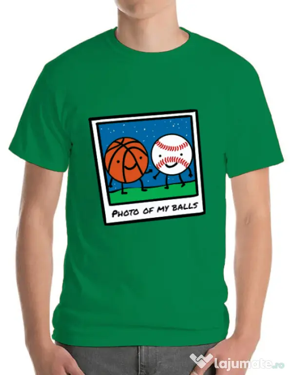 Tricou ADLER barbat Photo of my balls Verde mediu