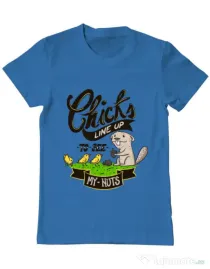 Tricou ADLER barbat See my nuts Albastru azuriu