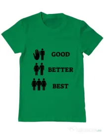 Tricou ADLER barbat Good better best Verde mediu