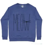 Bluza ADLER barbat I'm a cat Albastru melanj