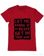 Tricou ADLER barbat My biceps Rosu
