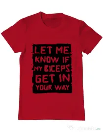 Tricou ADLER barbat My biceps Rosu