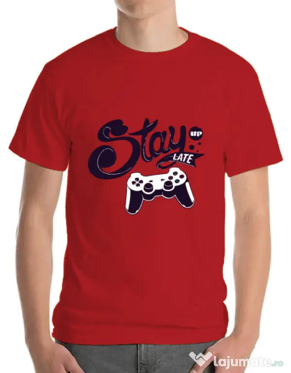 Tricou ADLER barbat Stay up late Rosu