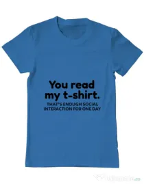 Tricou ADLER barbat You read my t-shirt Albastru azuriu