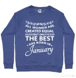 Bluza ADLER barbat The best women are born in January Albastru melanj