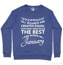 Bluza ADLER barbat The best women are born in January Albastru melanj