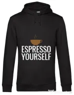 Hoodie barbat cu gluga Espresso yourself Negru