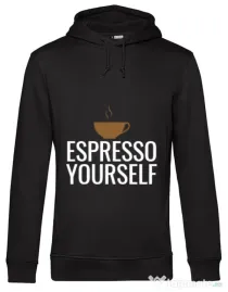 Hoodie barbat cu gluga Espresso yourself Negru