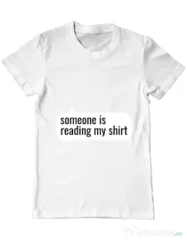 Tricou ADLER barbat Reading my shirt Alb